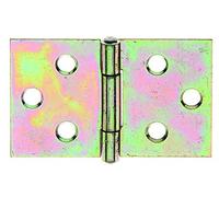 Alberts 850517 Bisagra, Ancha, Galvanizada en amarillo, 30 x 47 mm, Juego de 50