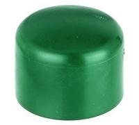 Alberts 855260 Capuchón para postes metálicos redondos, Plástico, verde, Para postes de Ø 38 mm, Juego de 20