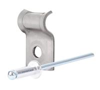 Alberts 855529 Soporte de alambre de tensión con pasador de remache, acero inoxidable, Juego de 50