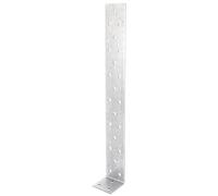 Alberts 855734 Anclaje plano de acero para hormigón, galvanizado sendzimir, 285 x 40 x 40 mm, Juego de 10