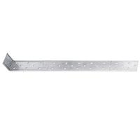 Alberts 855758 Anclaje plano de acero para hormigón, galvanizado sendzimir, 400 x 40 x 40 mm, Juego de 10