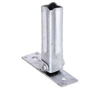 Alberts 855802 Apoyo de pasamanos para poste universal, Ajustable desde: 45-90°, Galvanizado en caliente, Anchura 104 mm, Profundidad 30 mm, Juego de 10