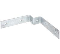 Alberts 855819 Soporte de fijación, para poste universal, galvanizado en caliente, 30 x 30 x 119 mm, Juego de 10