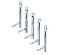 Alberts 855970 Soporte para llantas, Galvanizado en azul, Profundidad 100 mm, Altura 200 mm, Juego de 5