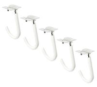 Alberts 855994 Gancho para bicicletas, Curvado, Incl. material de fijación, Galvanizado en azul, Profundidad gancho 90 mm, Altura 115 mm, Juego de 5