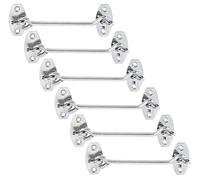 Alberts 857349 Gancho contraviento, Con pletinas angulares u ojales en pletinas, Galvanizado, pasivado con capa gruesa, Longitud 120 mm, Ø del gancho 5,8 mm, Juego de 6