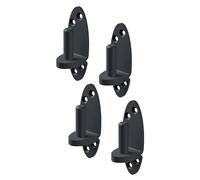 Alberts 857394 Abrazadera para atornillar, Ovado, Versión con gancho DI, Revestimiento de plástico gris grafito, Retroceso Ø16 mm, Placa 115 x 52 mm, Juego de 4