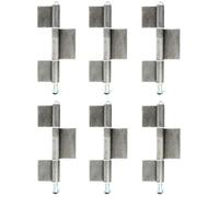 Alberts 858278 Bisagra de construcción, Tipo KO8, Acero, Altura 240 mm, Diámetro Ø16 mm, Juego de 6