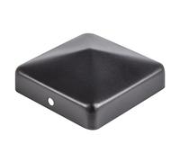 Alberts 858520 Tapa de poste para postes de madera, forma plana, negro, 70 x 70 mm, Juego de 10