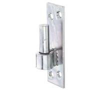 Alberts 860592 Abrazadera en la placa, Forma del sur de Alemania con gancho DI o DII, Galvanizado, pasivado con capa gruesa, Ø del entre eje 16 mm, Pletina 133 x 40 mm, Juego de 10