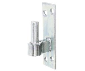 Alberts 860615 Abrazadera en la placa, Forma del sur de Alemania con gancho DI o DII, Galvanizado, pasivado con capa gruesa, Ø del entre eje 16 mm, Pletina 133 x 40 mm, Juego de 10
