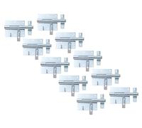 Alberts 863289 Cerradura de perno | con lazo fijo | galvanizado azul | placa 95 x 79 mm | perno de 15,5 mm | longitud total 135 mm | juego de 10 unidades
