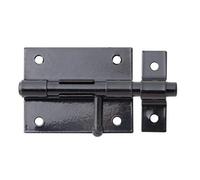 Alberts 863371 Tornillo de perno, con maneta redonda y cerradero fijado, Recubrimiento plástico negro, Pletina 70 x 57 mm, Ø del perno 9,5 mm, Longitud total 100 mm, Juego de 10