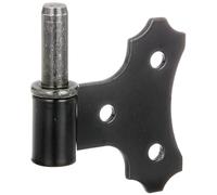 Alberts 863845 Gozne con placa decorativa | Para atornillar | Barniz de inmersión negro | Ø del entre eje 14 mm | Pletina 94 x 94 mm | Juego de 10