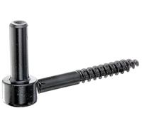 Alberts 863876 Gozne para atornillar, En forma de J, con roscado cortado, Barniz de inmersión negro, Ø del entre eje 12 mm, Longitud 105 mm, Juego de 10