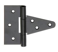 Alberts 864088 Bisagra de caja, con pasador suelto, barniz negro por inmersión, bisagra: 79 mm, bisagra: 40 mm, Juego de 10