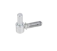 Alberts 864446 Gozne para atornillar, Con roscado métrico, Galvanizado en azul, Ø del entre eje 16 mm, 65 x 33 mm, Juego de 10