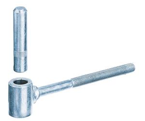 Alberts 864460 Abrazadera para atornillar, galvanizado azul, encaje Ø14 mm, longitud 125 mm, Juego de 10