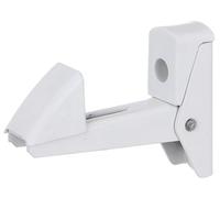 Alberts 864682 Tope para postigos y puertas, De cierre automático, Aluminio, barnizado en blanco, Distancia tope - placa 15-50 mm, Juego de 10