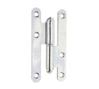 Alberts 865405 Bisagra universal tipo París, A la izquierda o a la derecha, galvanizado en azul, 110 x 55 mm, Juego de 12