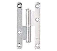 Alberts 865443 Bisagra universal tipo París, A la izquierda o a la derecha, galvanizado en azul, 110 x 55 mm, Juego de 12