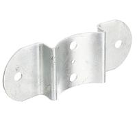 Alberts 867119 Herraje para pernos de valla, galvanizado en caliente, para postes y pernos de valla semicirculares Ø100 mm, 70 x 180 mm, Juego de 10