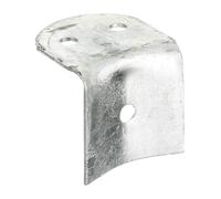 Alberts 867225 Herraje para pernos de valla, galvanizado en caliente, para postes y pernos de valla semicirculares Ø100 mm, 70 x 65 x 70 mm, Juego de 10