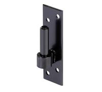 Alberts 867577 Abrazadera en la placa, Forma del sur de Alemania con gancho DI o DII, Barniz de inmersión negro, Ø del entre eje 14 mm, Pletina 130 x 40 mm, Juego de 10