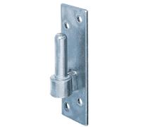 Alberts 867607 Abrazadera en la placa, Forma del sur de Alemania con gancho DI o DII, Galvanizado en azul, Ø del entre eje 14 mm, Pletina 130 x 40 mm, Juego de 10