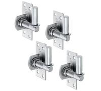 Alberts 868062 Clavijas para atornillar, Ajustables en 20 mm, Acero Inoxidable, diámetro de Mandril: 16 mm, Placa de 100 x 40 mm, Juego de 4 Unidades, Plata