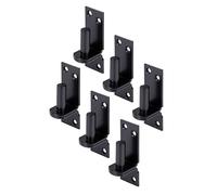 Alberts 868758 Abrazadera en la placa, En los modelos con gancho DI o DII, Galvanizado, con recubrimiento plástico negro, Ø del entre eje 16 mm, Pletina 116 x 40 mm, Juego de 6