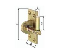 Alberts 868789 - Clavijas para atornillar, ajustables en 20 mm, galvanizadas en caliente, 13 mm de diámetro, placa de 100 x 40 mm, juego de 6 unidades