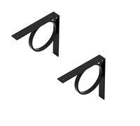Alberts 869656 opcionalmente en varios colores de moda-Soportes de estante como par o individualmente-205 x 205 x 30 mm, negro