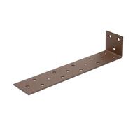 Alberts Anclajes de hormigón Duravis 822217 de acero plano, revestimiento dúplex marrón oxidado, tamaño 205 x 40 x 40 mm, juego de 10 unidades