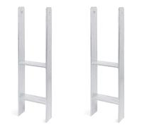 Alberts Juego de 2 soportes para postes en H, galvanizados en caliente, ancho de 141 mm, altura total 600 mm, grosor del material: 6 mm