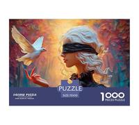 Albino Wo with White Hair 1000 Piezas Papel Ecológico Rompecabezas Hope & Peace Liberador De Estrés Juego Familiar Puzzle para Adultos Y Niños 70x50cm/1000pcs