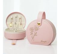 ALBK Joyero Personalizado para Mujer, Regalo de Propuesta de Dama de Honor, Estuche de Viaje, Caja de Joyería para Boda, Navidad y Damas de Honor