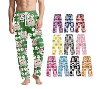 ALBK Pantalones de Pijama Personalizados con Foto,Regalo Personalizado para Hombres y Mujeres, Ideal para Navidad, San Valentín o Aniversarios-Pata de Gato Hueso de Pescado