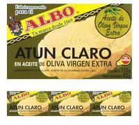 Albo Atún Claro en Aceite de Oliva Virgen Extra, 112g (Paquete de 4)
