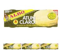 Albo Atún Claro en Aceite de Oliva Virgen Extra, 3 x 48g (Paquete de 4)