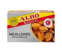 Albo Básico: Conserva de Mejillones pequeños en Escabeche, Lata 115 g