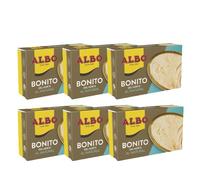 Albo Conserva de Bonito del Norte al Natural, Pack 6 Latas x 112 g