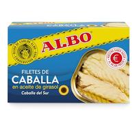 Albo Conserva de Caballa del Sur, Filetes en Aceite de Girasol, Lata 170 g