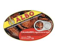 Albo Conserva de Calamares en su Tinta en Trozos, Lata 120 g