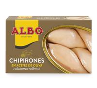 Albo Conserva de Chipirones Rellenos en Aceite de Oliva, Lata 115 g