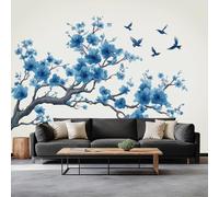 Albo Fondo de Pantalla PanoráMica 3d, Chino Pintura A Tinta Animales Flores Fotomurales Mural 150 x 105 cm (An x Al) - Decoración de Pared Para Sala Cuarto Oficina y Salón