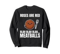 Albóndigas Divertidas Roses Are Red Pun Kawaii Meatball Sudadera