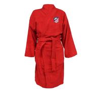 Albornoz Adulto Atlético de Madrid, Rojo con Escudo del Club (FR/ES, Letras, S, XXL, Regular, Regular, XXL, ROJO)