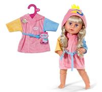 Albornoz BABY born - con Capucha de Pato y Mangas Accesorio para muñecas Ropa Adecuada para muñecas de 43 cm de tamaño