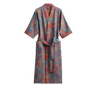 Albornoz De Hombre-Bata Personalizada Primavera Verano E Invierno Moda Suelta Pareja Nuevo Doble CóModo Pijama Ropa De Casa Albornoz (Blue, L)